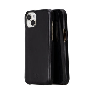 Bouletta Cep Telefonu Kılıfları iPhone 15 / Siyah Apple iPhone 15 Serisi Tam Deri Kaplama Arka Kapak Premium Koruma