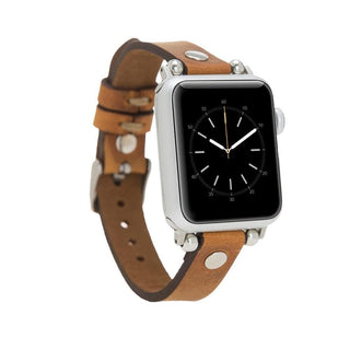Bouletta Kol Saati Kayışları Antik Taba Apple Watch Deri Kayış – Clitheroe Ferro Premium Koruma