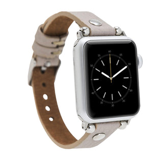 Bouletta Kol Saati Kayışları Krem Apple Watch Deri Kayış – Clitheroe Ferro Premium Koruma