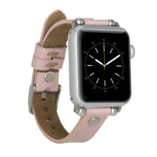 Bouletta Kol Saati Kayışları Pembe Apple Watch Deri Kayış – Clitheroe Ferro Premium Koruma
