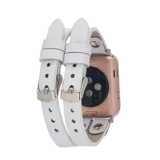 Bouletta Kol Saati Kayışları Apple Watch Deri Kayış – Durham Ely Gold Boncuklu Premium Koruma