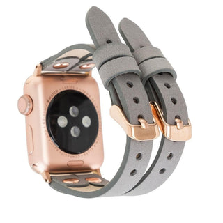 Bouletta Kol Saati Kayışları Apple Watch Deri Kayış – Durham Ely Gold Boncuklu Premium Koruma
