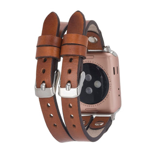 Bouletta Kol Saati Kayışları Apple Watch Deri Kayış – Durham Ely Gold Boncuklu Premium Koruma