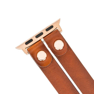 Bouletta Kol Saati Kayışları Apple Watch Deri Kayış – Durham Ely Gold Boncuklu Premium Koruma