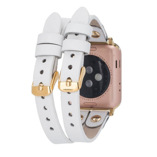 Bouletta Kol Saati Kayışları Apple Watch Deri Kayış – Durham Ely Gold Boncuklu Premium Koruma