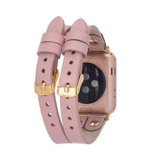 Bouletta Kol Saati Kayışları Apple Watch Deri Kayış – Durham Ely Gold Boncuklu Premium Koruma