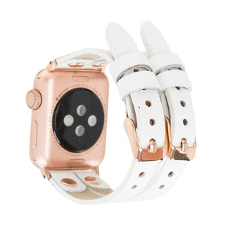 Bouletta Kol Saati Kayışları Apple Watch Deri Kayış – Durham Ely Gold Boncuklu Premium Koruma