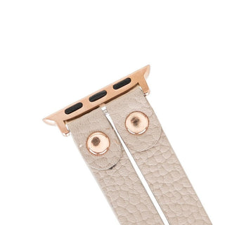 Bouletta Kol Saati Kayışları Apple Watch Deri Kayış – Durham Ely Gold Boncuklu Premium Koruma