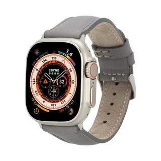 Bouletta Kol Saati Kayışları Gri Apple Watch Deri Kayış – Exeter Klasik Premium Koruma