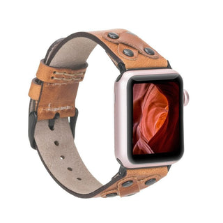 Bouletta Kol Saati Kayışları Kahve-Siyah Trok Apple Watch Deri Kayış – Glasgow Cross Premium Koruma