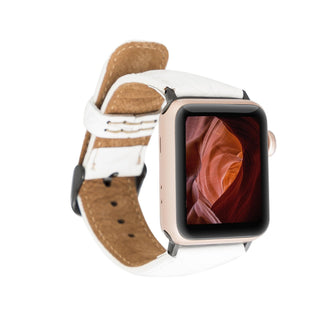 Bouletta Kol Saati Kayışları Beyaz-K Apple Watch Deri Kayış – Hereford Klasik Renkli Premium Koruma