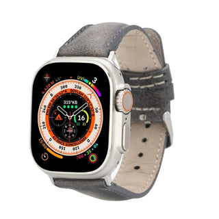 Bouletta Kol Saati Kayışları Gri Apple Watch Deri Kayış – Hereford Klasik Renkli Premium Koruma