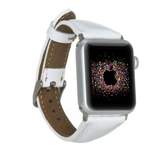 Bouletta Kol Saati Kayışları White Apple Watch Deri Kayış – Ripon Klasik İnce Premium Koruma