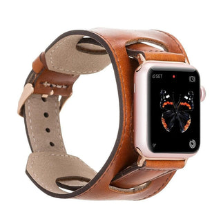 Bouletta Kol Saati Kayışları Apple Watch Deri Kayış – Salford Cuff Premium Koruma