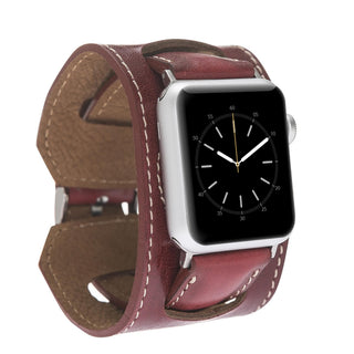 Bouletta Kol Saati Kayışları V4EF Apple Watch Deri Kayış – Salford Cuff Premium Koruma