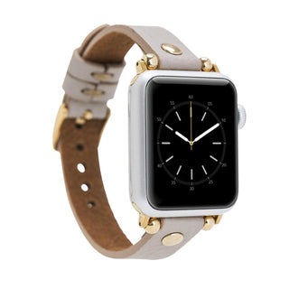 Bouletta Kol Saati Kayışları Bej Apple Watch Deri Kayış – Sizergh Ferro Premium Koruma