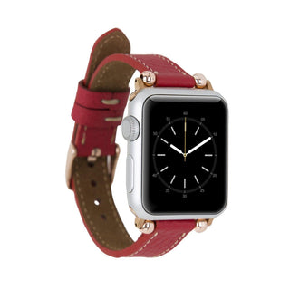 Bouletta Kol Saati Kayışları Kırmızı Apple Watch Deri Kayış – Wollaton Ferro Premium Koruma