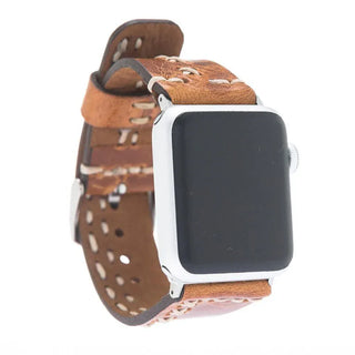 Bouletta Watch Band Sandy Mocha / 44 / 45 / 46 / 49mm Aqua Apple Watch Leather Band Premium Koruma