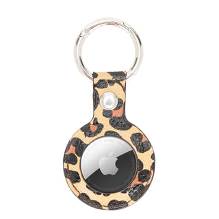 Bouletta Keyring Leopard Tan Arta Leather AirTag Case Premium Koruma
