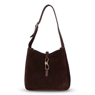 Bouletta Women's Bag Suede Brown Azura Women's Leather Bag Premium Koruma