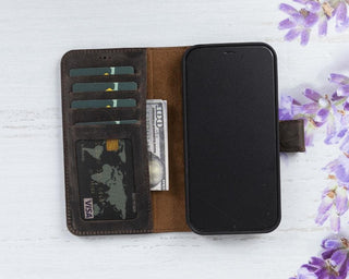 Magic iPhone 12 Mini Detachable Leather Wallet Case
