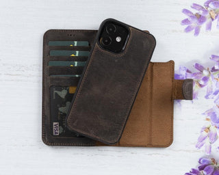 Magic iPhone 12 / 12 Pro Detachable Leather Wallet Case