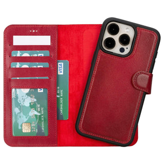 Magic iPhone 15 Pro Detachable Leather Wallet Case
