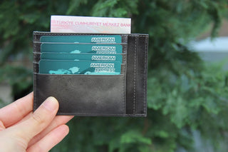 Zip Card Leather Holder