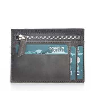 Zip Card Leather Holder