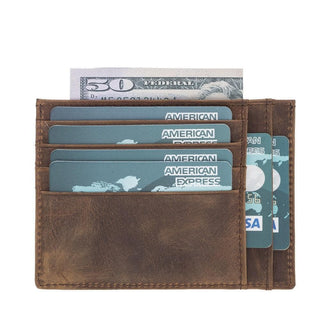 Zip Card Leather Holder