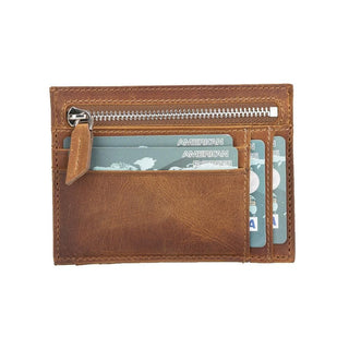 Zip Card Leather Holder