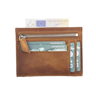 Zip Card Leather Holder