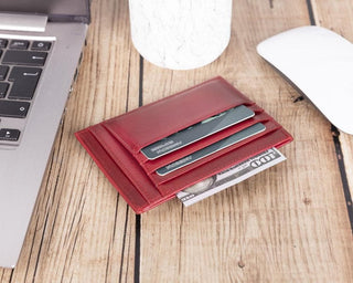 Zip Card Leather Holder