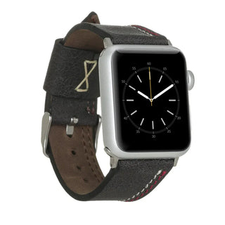 Bouletta Watch Band Charcoal / 44 / 45 / 46 / 49mm BA3 Apple Watch Leather Band Premium Koruma