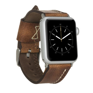 Bouletta Watch Band Golden Brown / 44 / 45 / 46 / 49mm BA3 Apple Watch Leather Band Premium Koruma