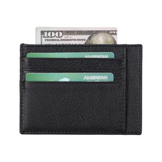 Bouletta Card Holder Rich Black BLW18 Card Holder Leather Premium Koruma