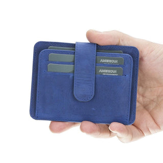 Bouletta Card Holder Cadet Blue BLW19 Leather Card Holder Premium Koruma