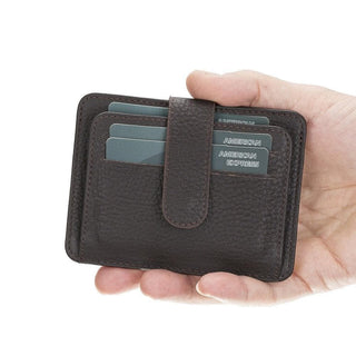 Bouletta Card Holder Pebble Brown BLW19 Leather Card Holder Premium Koruma