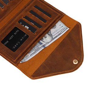 Bouletta Women's Wallet Moccasin Bologna Leather Universal Wallet Premium Koruma