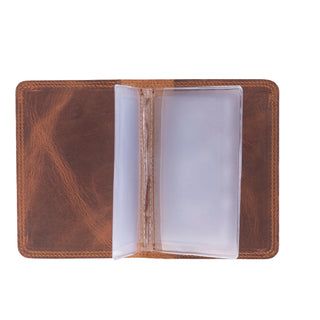 Bouletta License Holder Saddle Brown Carvan License Registration Holder Premium Koruma