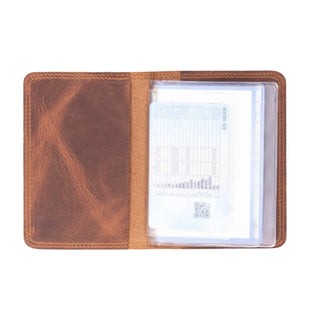 Bouletta License Holder Saddle Brown Carvan License Registration Holder Premium Koruma
