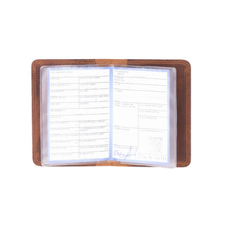Bouletta License Holder Saddle Brown Carvan License Registration Holder Premium Koruma