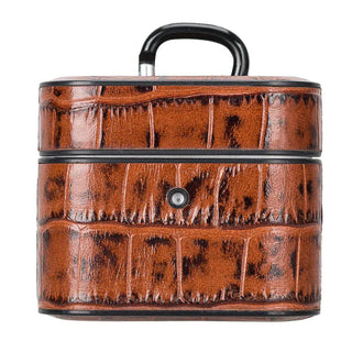 Bouletta AirPods Case Crocodile Brown Casquet AirPods 3 Leather Case Premium Koruma