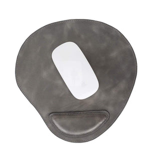 Bouletta MousePad Sandy Gray Cushioned Leather Mouse Pad Premium Koruma