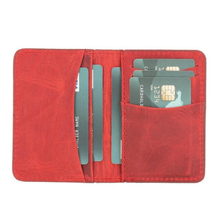 Bouletta Card Holder Light Red Dalfsen Leather Card Holder Premium Koruma