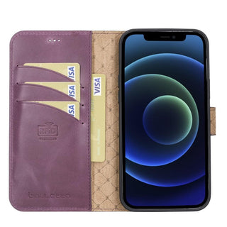 El Yapımı Deri iPhone 13 Pro Max Çıkarılabilir Cüzdanlı Kılıf – Kartlıklı, Minimalist, Hakiki Deri Telefon Cüzdanı