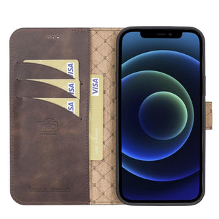 El Yapımı Deri iPhone 13 Pro Max Çıkarılabilir Cüzdanlı Kılıf – Kartlıklı, Minimalist, Hakiki Deri Telefon Cüzdanı