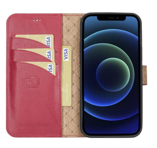 El Yapımı Deri iPhone 13 Pro Max Çıkarılabilir Cüzdanlı Kılıf – Kartlıklı, Minimalist, Hakiki Deri Telefon Cüzdanı