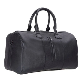 Bouletta Duffle Bag Pebble Black Dolly Leather Weekend Duffle Bag Premium Koruma