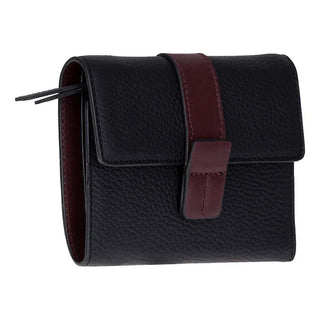 Bouletta Women's Wallet Black Bordeaux Band Elba Leather Women's Wallet Premium Koruma